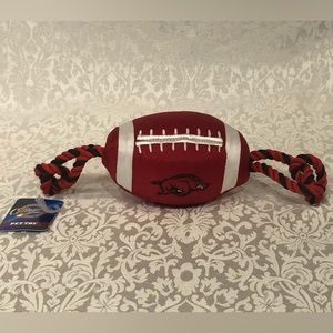 NCAA Arkansas Razorbacks Nylon Football Dog Toy